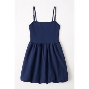 NWT‎ Aerie OFFLINE Ribbed Bubble Skirt Dress Navy Blue Adjustable Straps Size XL